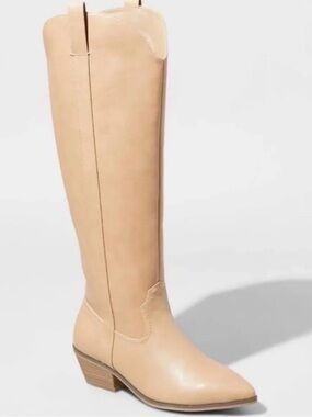 Universal Thread Women's Faux Leather Knee Western Boots - size 8